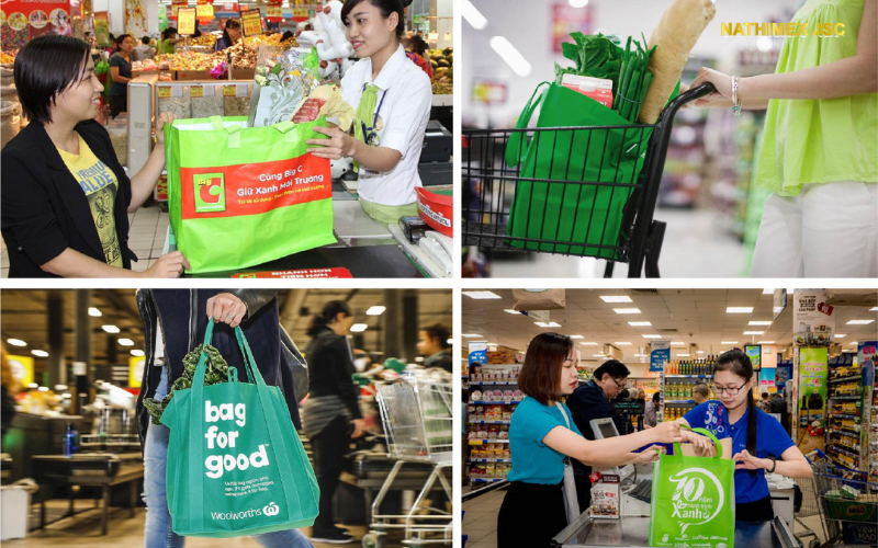 iảm thiểu phát thải khí nhà kính từ việc sản xuất, xử lý bao bì nhựa sau tiêu dùng.