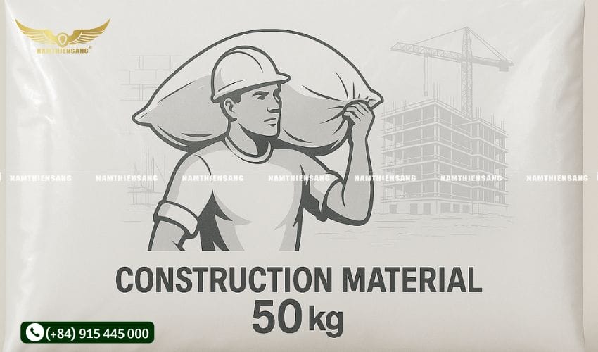 In ấn bao bì PP dệt ghép màng BOPP đựng vật liệu xây dựng