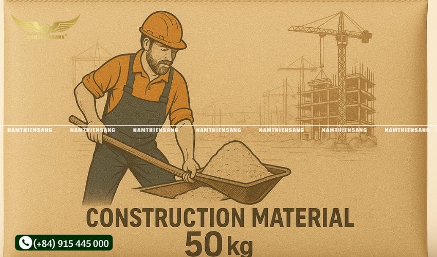 Bao bì giấy Kraft đựng vật liệu xây dựng